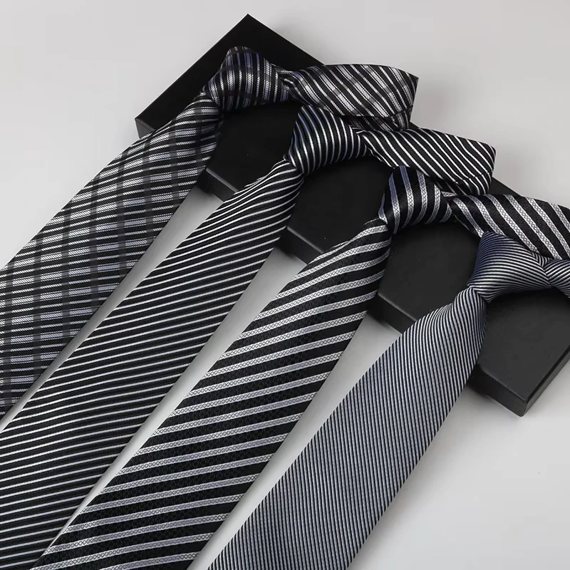 Casual-Business-Checked-Striped-Recycled-Polyester-Neckties-Fashion-Jacquard-Polyester-Tie-Manufacturers