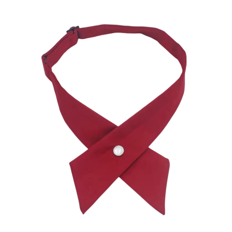 Chic-Design-Quality-Polyester-Cross-Neck-Tie-for-Women-Adjustable-Criss-Cross-Bow-Ties-for-School-Uniforms-Girls