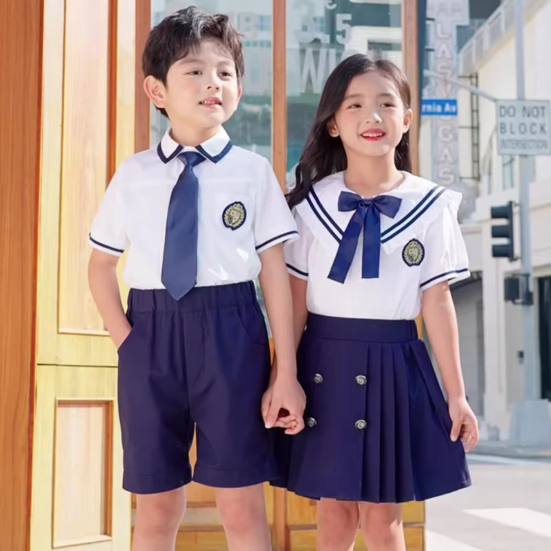 Children-British-School-Uniform-Shorts-Pants-Pleated-Skirts-for-Primary-Middle-School-Summer-Kindergarten