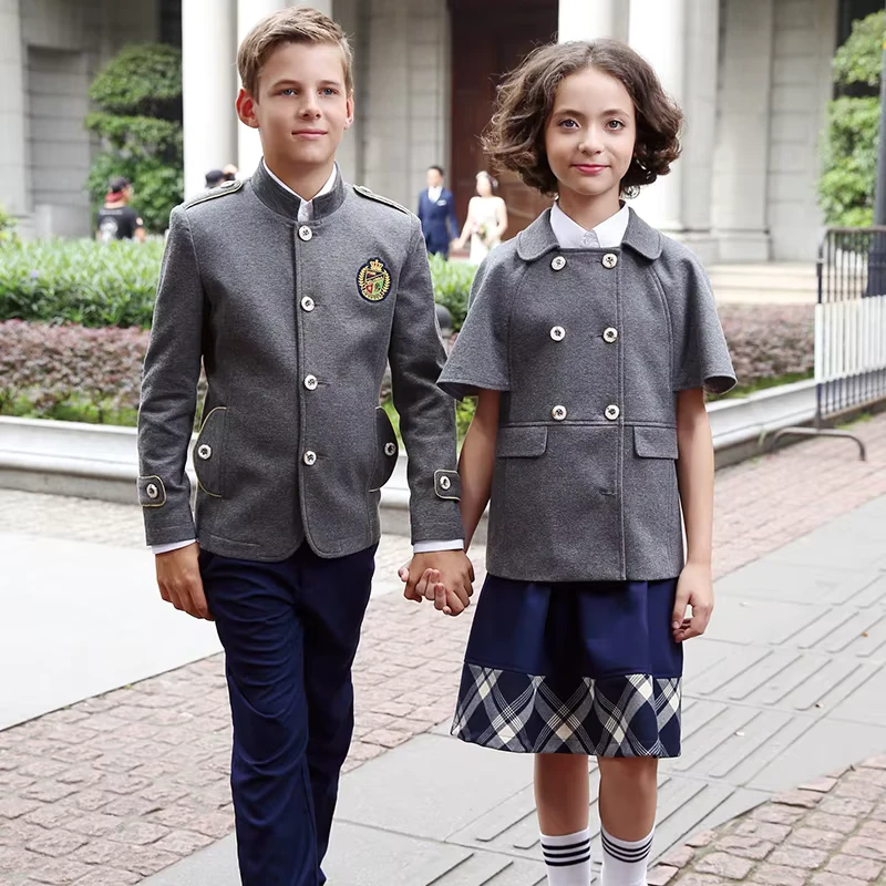 Children-School-Clothing-Gray-Teen-Coat-School-Uniform-Boys-Blazer-Jacket-School-Uniforms