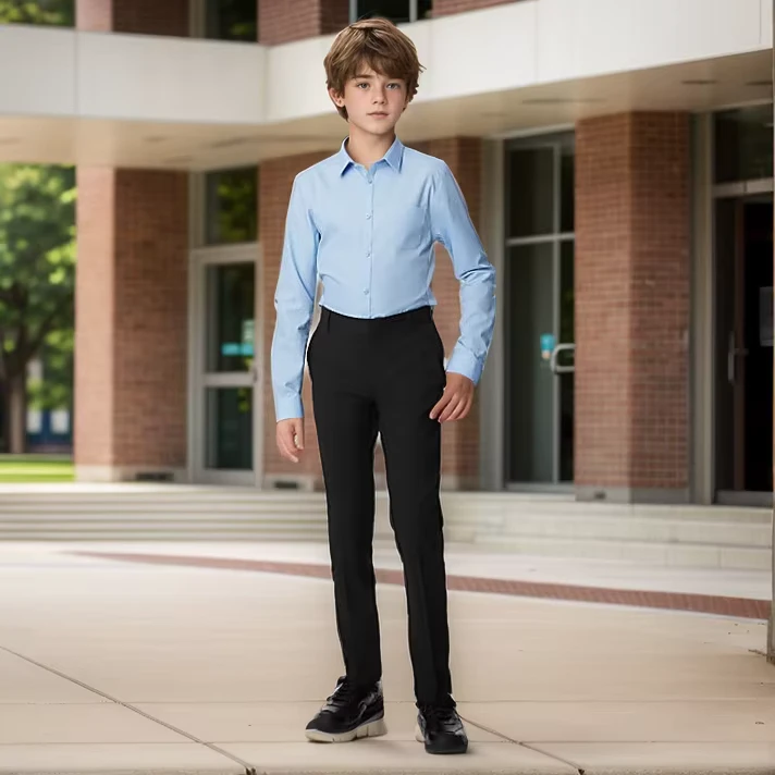 Children-School-Uniform-Set-for-Boys-and-Girls-School-Uniform-Pants-School-Trousers-Shirt-Set-for-Student-Kid