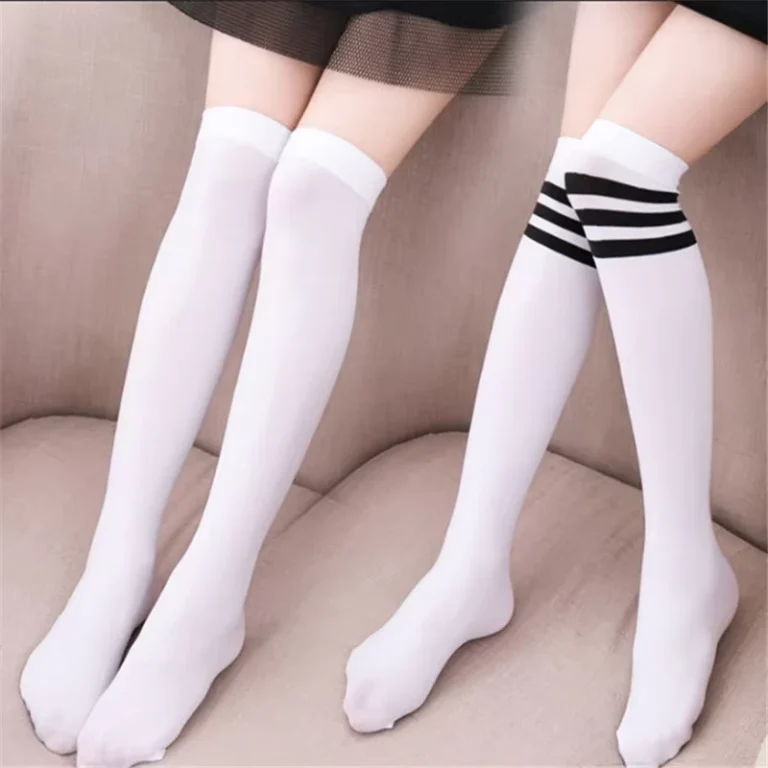 Children-Young-Teen-Girl-Tube-Long-Knit-Knee-High-British-School-Uniform-Socks