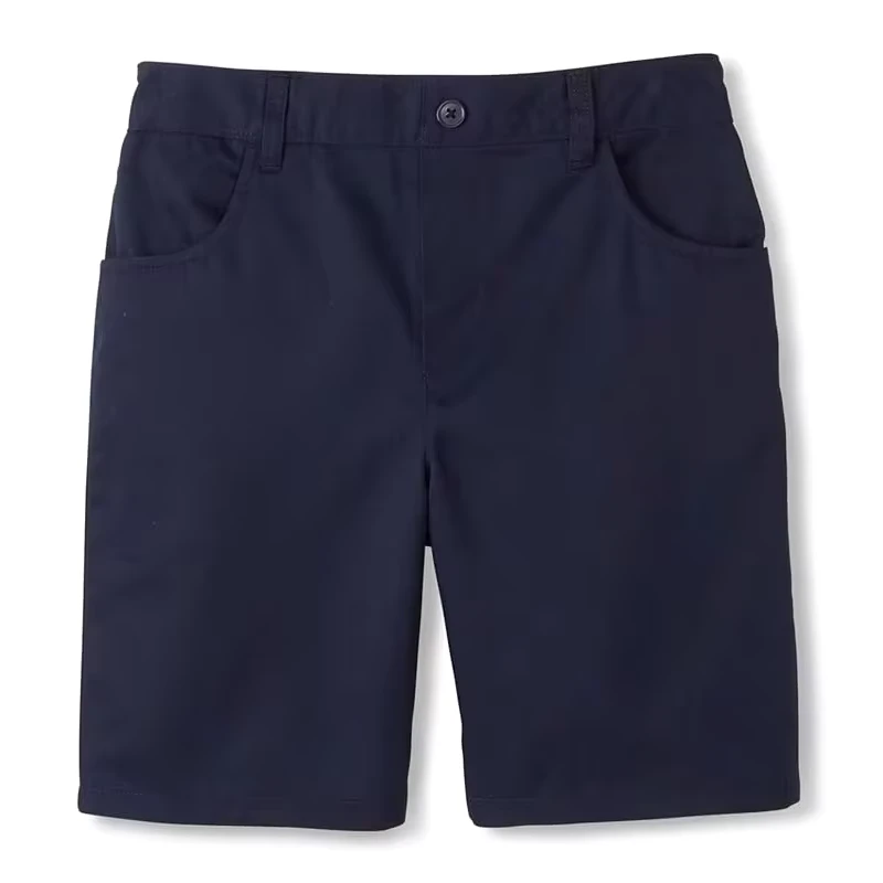 Childrens-British-style-Shorts-Boys-Khaki-Mid-length-Pants-Girls-Navy-Blue-Casual-Five-Point-Pants-School-Uniform-Summer