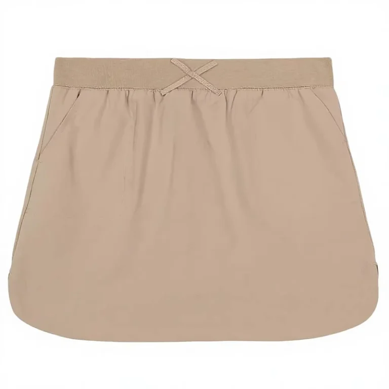Childrens-Girls-School-Uniform-Pull-on-Scooter-Skirt-Undershorts-Polyester-Blend-Knit-Waistband-Functional-Pockets