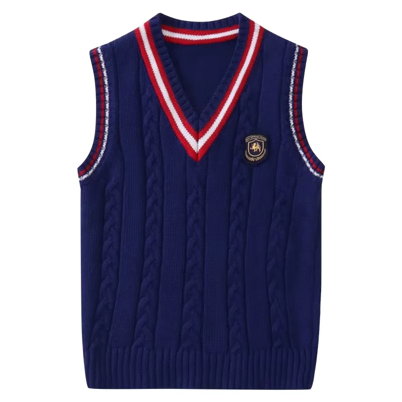 Childrens-Knitted-Vest-Sweater-Vest-Kindergarten-and-Primary-School-Uniforms-Sample-Based-Customization-Available