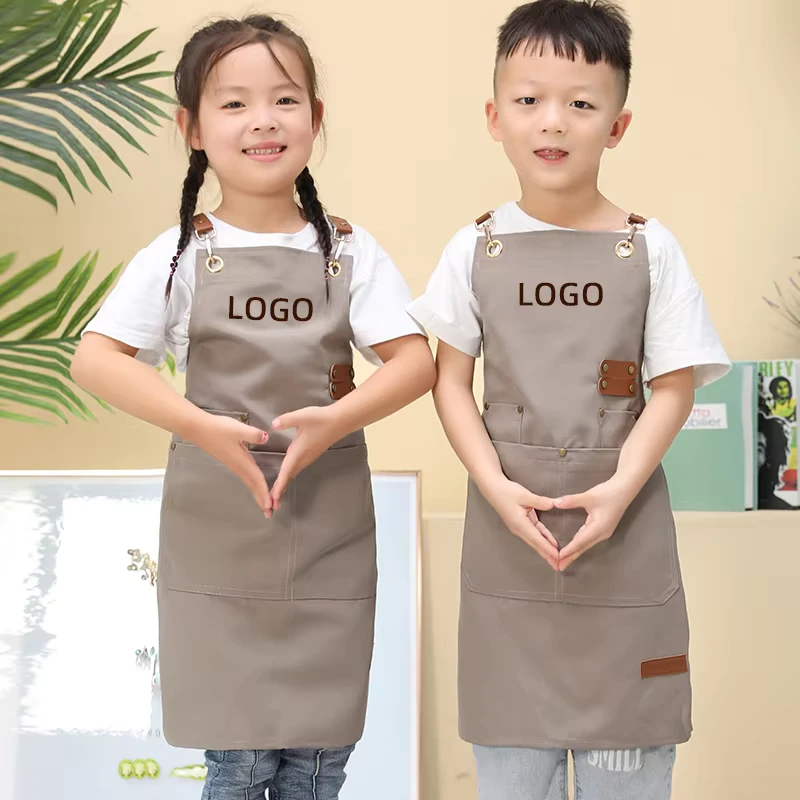 Childrens-Neck-Hanging-Aprons-Painting-Protective-Clothing-Childrens-Drying-in-Stock-Aprons