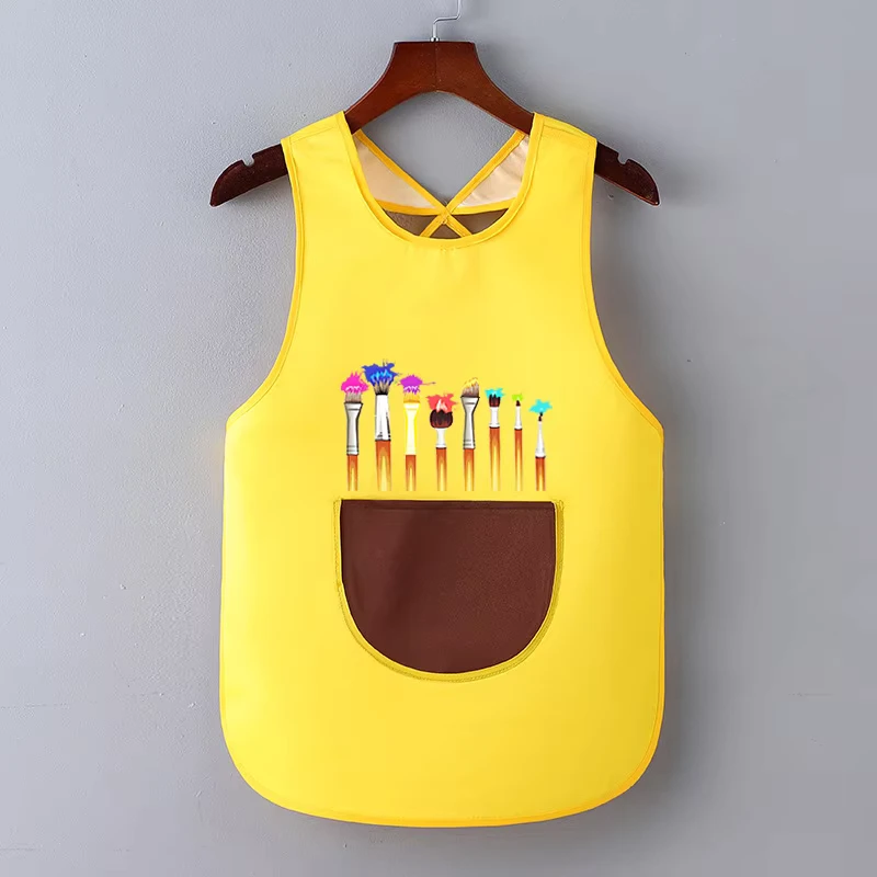 Childrens-Painting-Eating-Sleeveless-Kindergarten-Eating-Painting-Art-Drawing-Anti-Dressing-Studio-Waterproof-Apron
