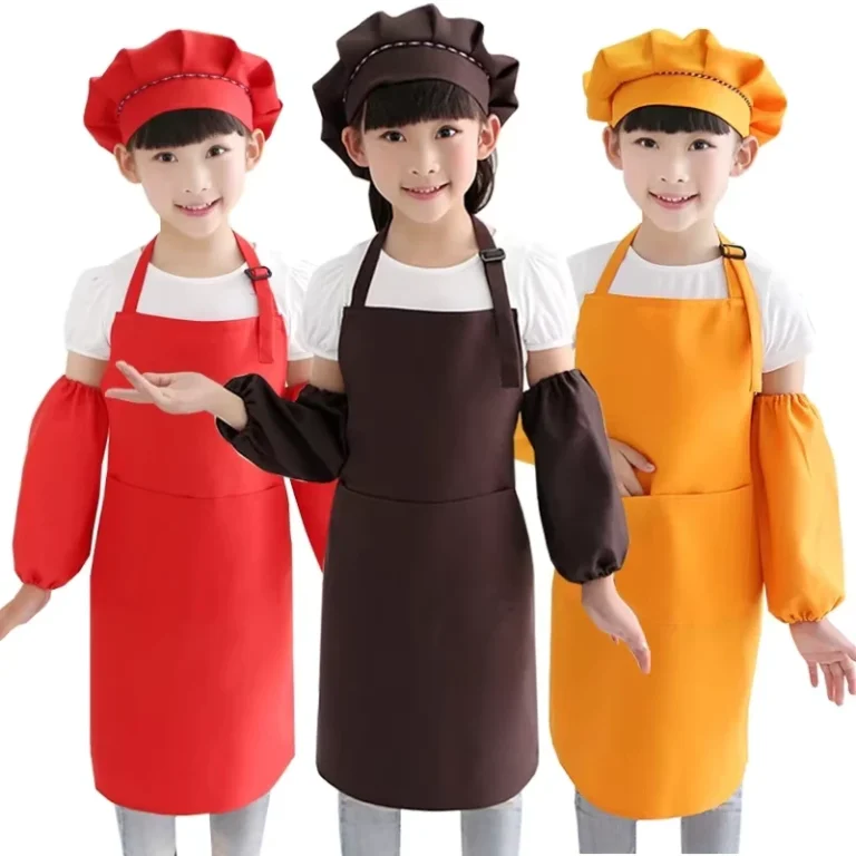 Childrens-Reusable-Eco-Friendly-Polyester-Apron-for-Home-Kitchen-and-Kindergarten-Art-Class-Use