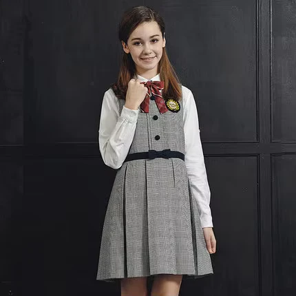 Childrens-School-Pleated-Vest-Dress-school-Uniform-Design