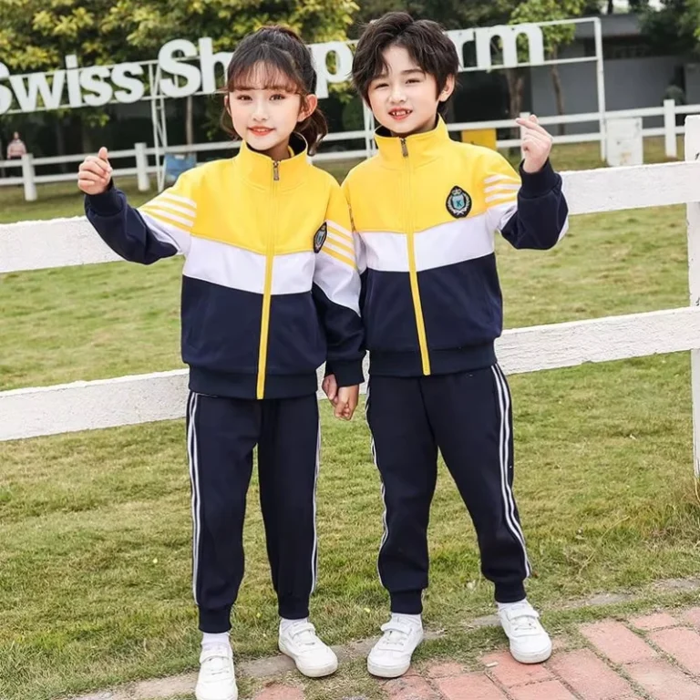 Childrens-School-Tracksuit-2-Piece-Sports-Uniform-Set-Zip-Up-Jacket-Pants-Comfortable-PE-Wear-for-Boys-Girls