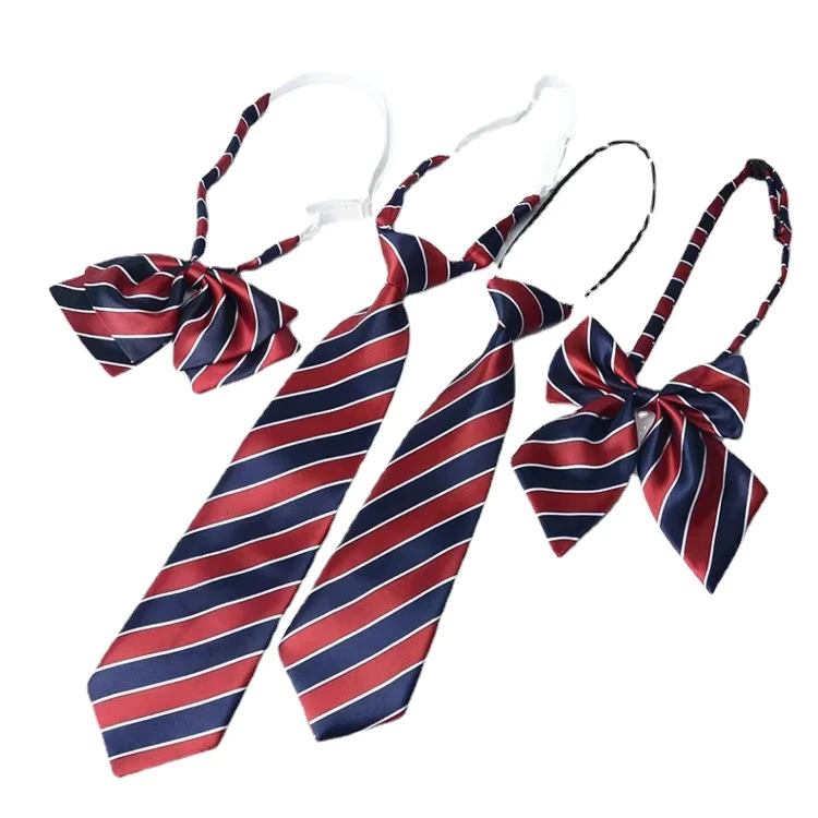 Childrens-School-Uniform-Necktie-and-Bowtie-Polyester-Bow-Tie-for-Kids