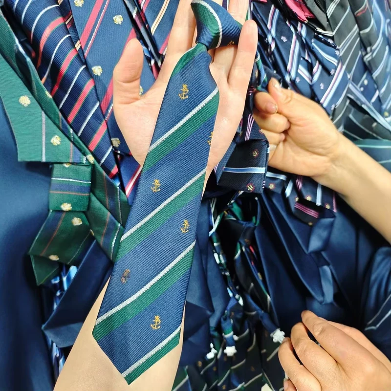 Childrens-School-Uniform-Rubber-Band-Striped-Tie