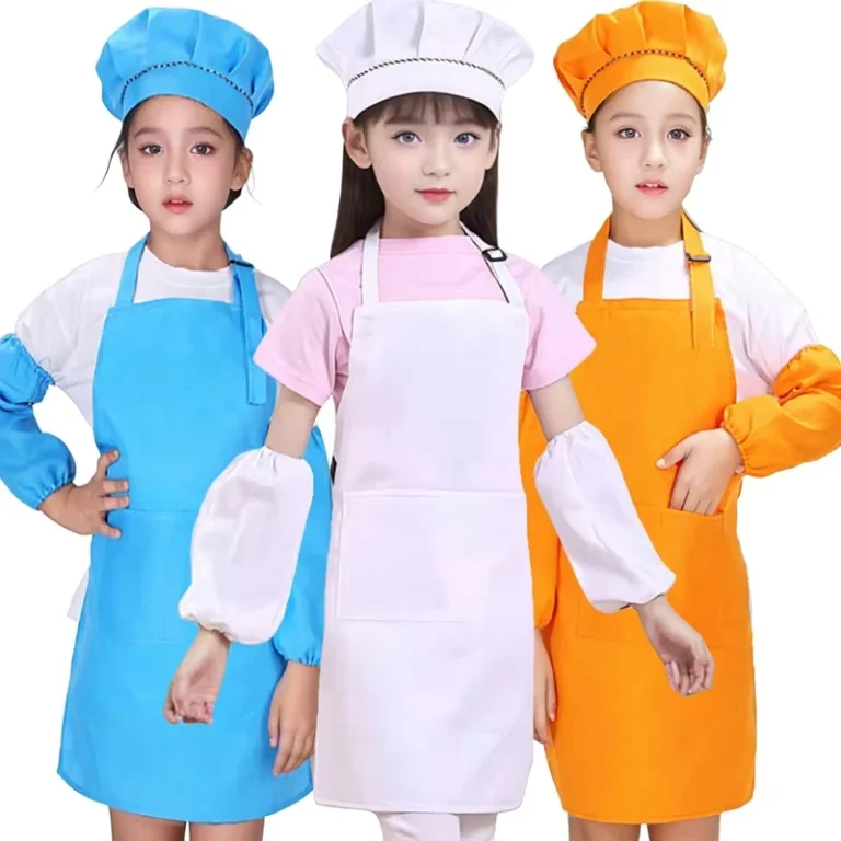 Childrens-Sleeve-Apron-Custom-Graffiti-Painting-Dinner-Kindergarten-Childrens-Art-Baking-Chef-Hat-Polyester-Anti-Fouling