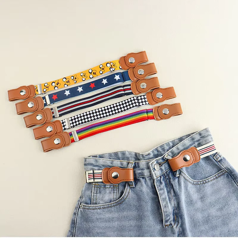 Childrens-Trouser-Belt-Alloy-50cm-Length-Snap-Button-for-Primary-Secondary-School-Students-Boys-Girls-Invisible