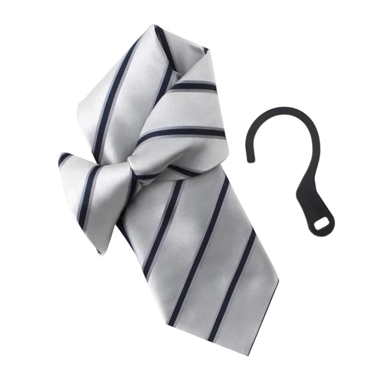 China-Custom-Neck-Tie-Pre-tied-Uniform-Microfiber-Polyester-Woven-Striped-Short-Clip-on-School-Children-Tie-With-Hook