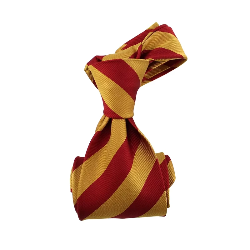 China-Suppliers-Handmade-Men-Fashion-Shengzhou-Necktie-100-Silk-Jacquard-Woven-Gold-Red-Striped-School-Uniform-Ties