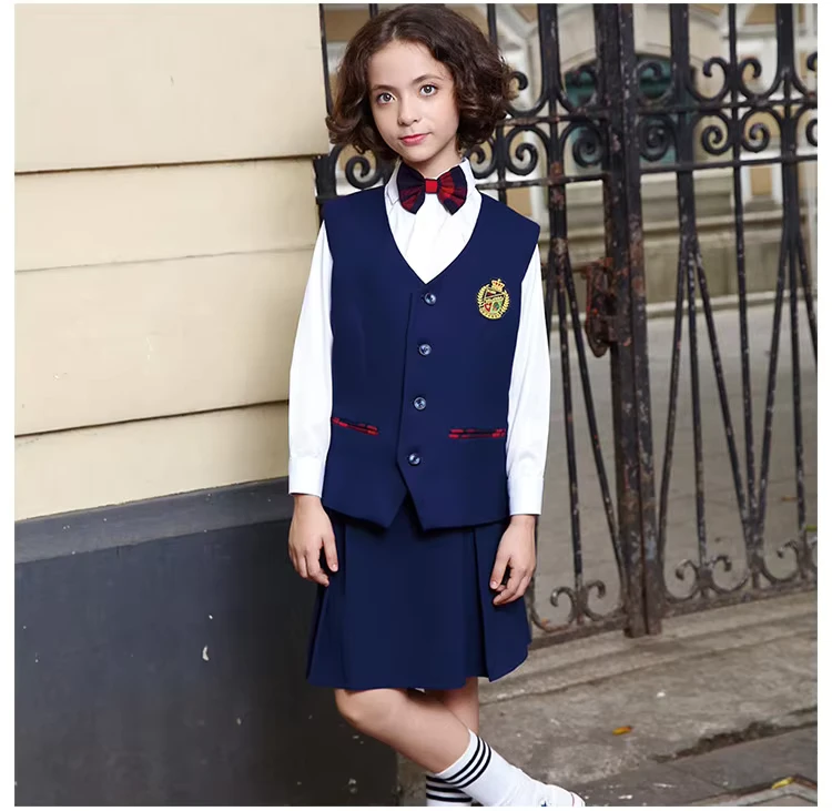 China-Uniforms-Manufacturer-Children-School-Uniforms-Navy-Blue-Blazer-Vest-Shirt-Custom-School-Uniforms