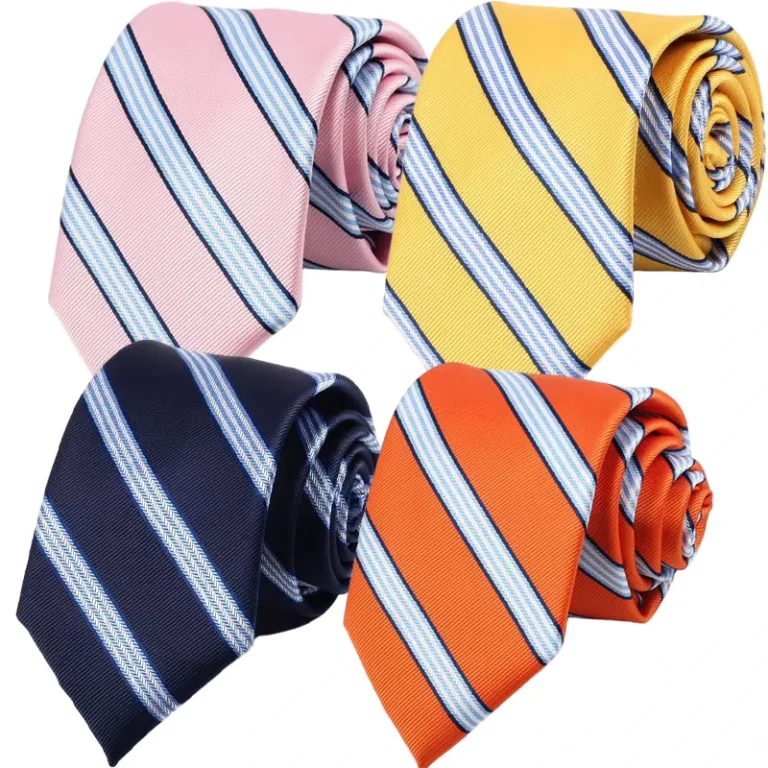 Chinese-Best-Factory-Pure-Polyester-Necktie-Low-Price-Striped-Pattern-Business-Handmade-Tie-for-Men