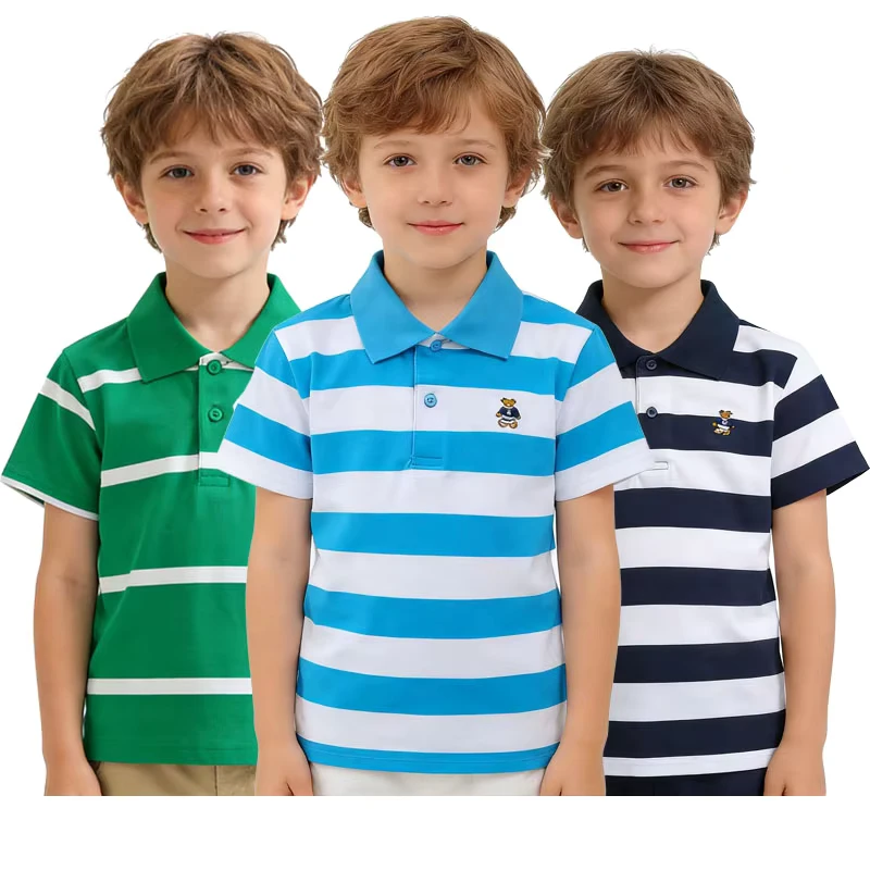 Classic-Boys-String-Polo-Shirt-Short-Sleeve-Performance-Casual-Striped-Golf-Shirts-for-Kids