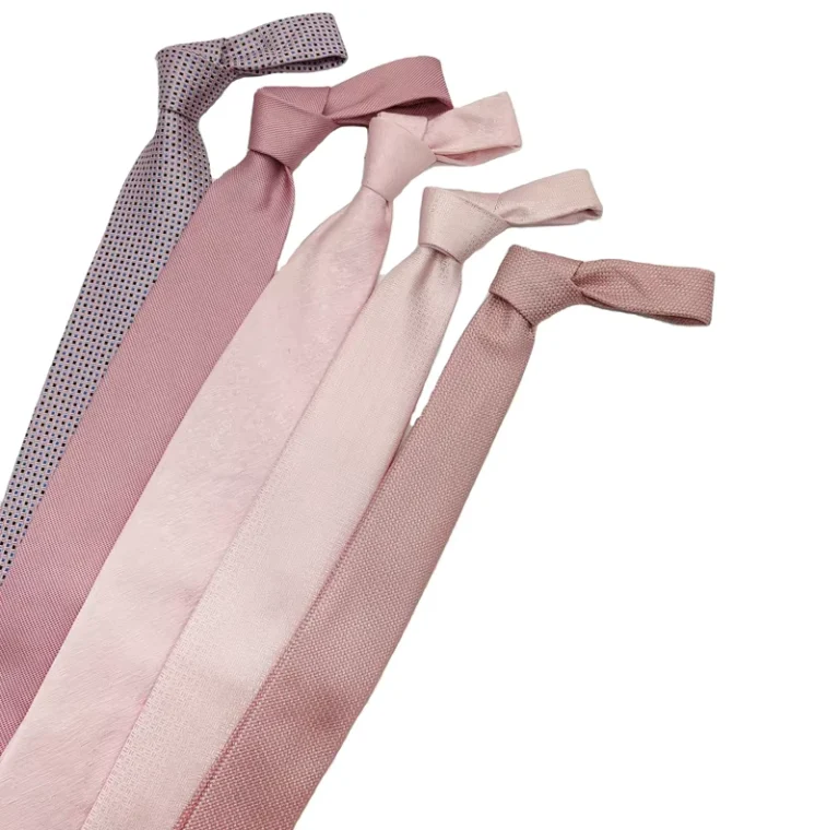 Classic-Fashion-Design-Pink-Series-Mens-Polyester-Suit-Neck-Tie-Custom-Logo-Woven-Skinny-Embroidery-Business-Necktie