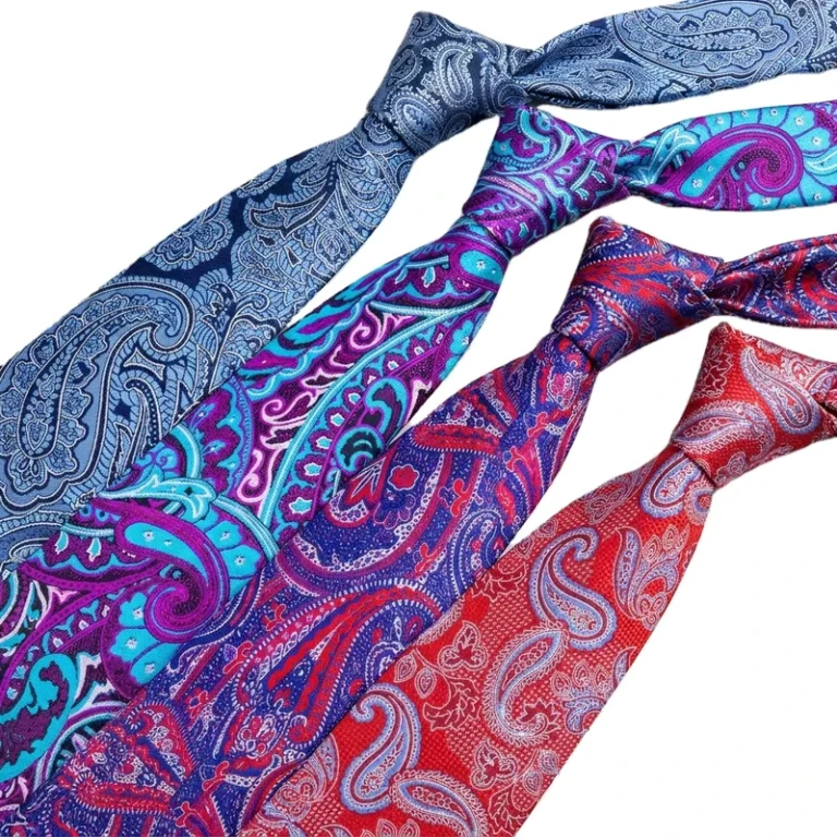 Classic-Paisley-Pattern-Mens-Necktie-Custom-Design-Private-Label-Polyester-Ties-Set-for-Business-Corporate