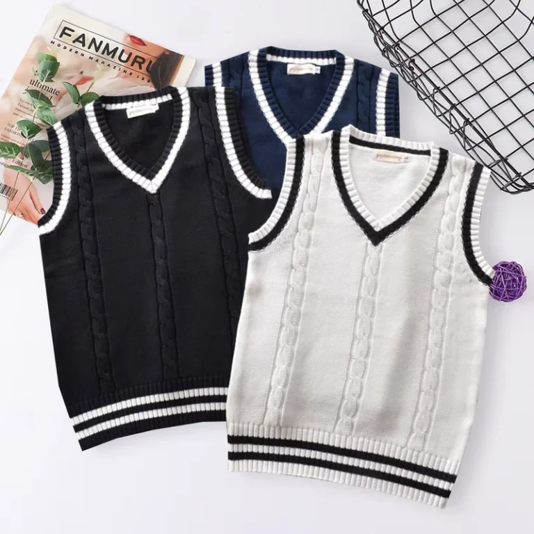 Classic-School-Uniform-Knitted-Sweater-Vest-Warm-V-Neck-Inner-Wear-for-Fall-Winter-Boys-Girls