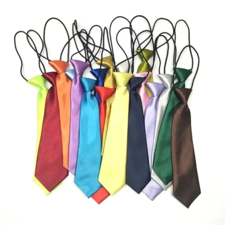 Classic-Solid-Color-Boys-100-Polyester-Breathable-Necktie-Elastic-String-School-Tie-Kids-School-Uniform