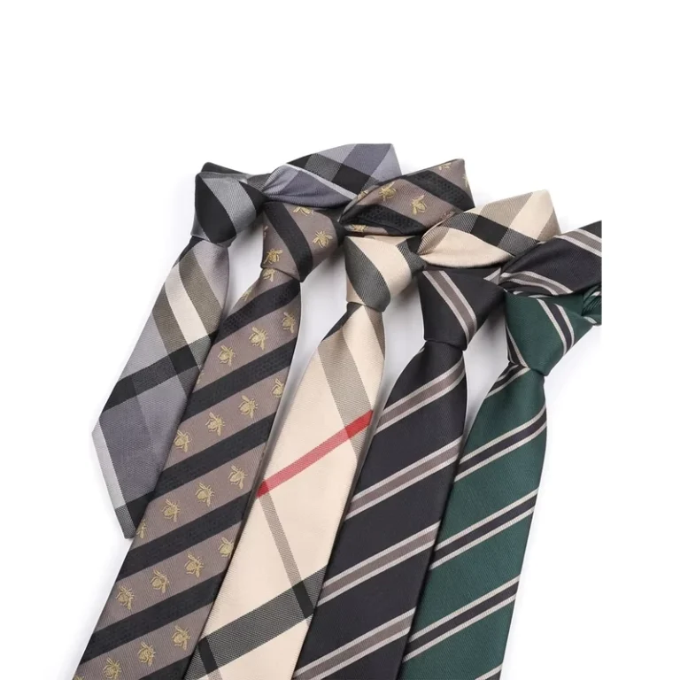 Classic-Striped-Woven-Neckties-Polyester-Casual-Skinny-Neck-Tie-Green-Black-Slim-Ties-for-School