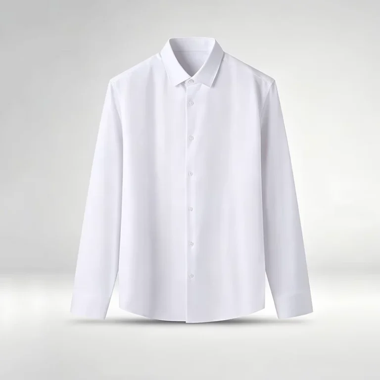 Classic-White-Collar-Long-Sleeve-Shirt-Durable-Formal-Shirt-Customizable-Logo-School-Uniform-Shirt