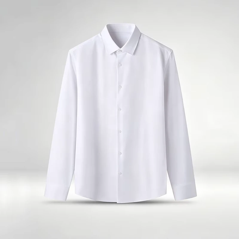 Classic-White-Collar-Long-Sleeve-Shirt-Durable-Formal-Shirt-Customizable-Logo-School-Uniform-Shirt