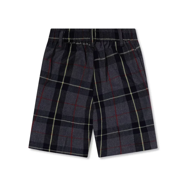 Classmate-Kids-Gray-Paid-School-Uniform-Shorts-Student-Full-Elasticated-Waist-Pull-on-Flat-Front-Bermuda-Shorts-Manufacture