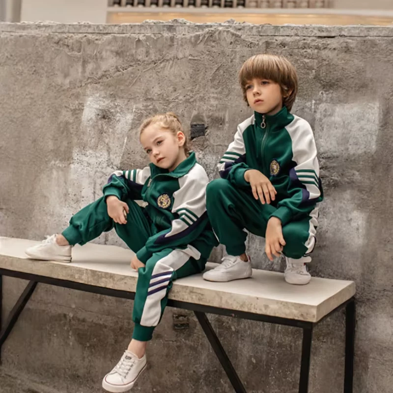 College-Style-Spring-Unisex-Cotton-Sports-Uniform-Set-for-Primary-Middle-School-and-Kindergarten-Clothing-Manufacturer