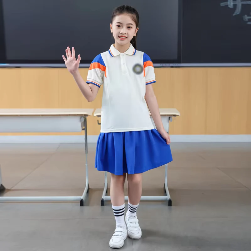 Color-Combination-School-Uniform-Set-Summer-Primary-Secondary-School-Students-Class-Sports-Performance-Uniform