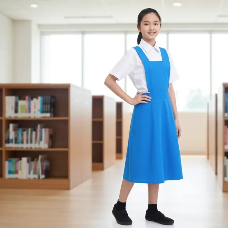 Comfortable-Koshibo-Fabric-Malaysia-School-Uniform-Dress-for-Girls-Primary-School-Customizable-Anti-static-Sleeveless
