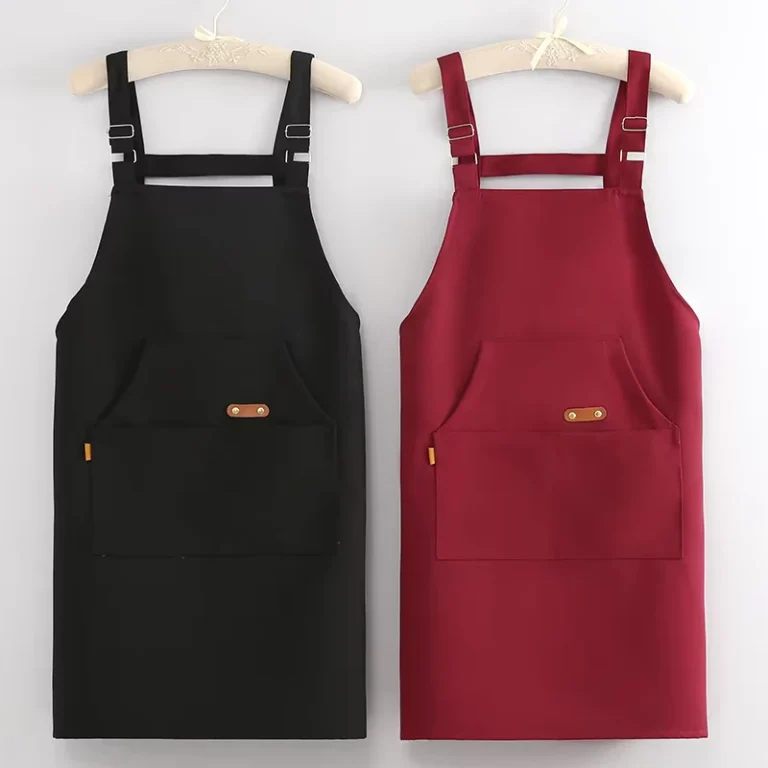 Commercial-Kitchen-Adult-Sleeveless-Apron-Custom-Logo-Printing-Durable-Polyester-Soft-Breathable-Classic-Style-1-4-Pockets