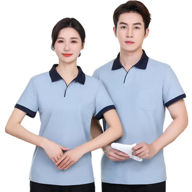 Construction-Worker-T-Shirts-Collard-Work-School-Uniform-Polo-Shirts-Purple-Housekeeping-Fire-and-Oil-Resistant-Work-Shirts