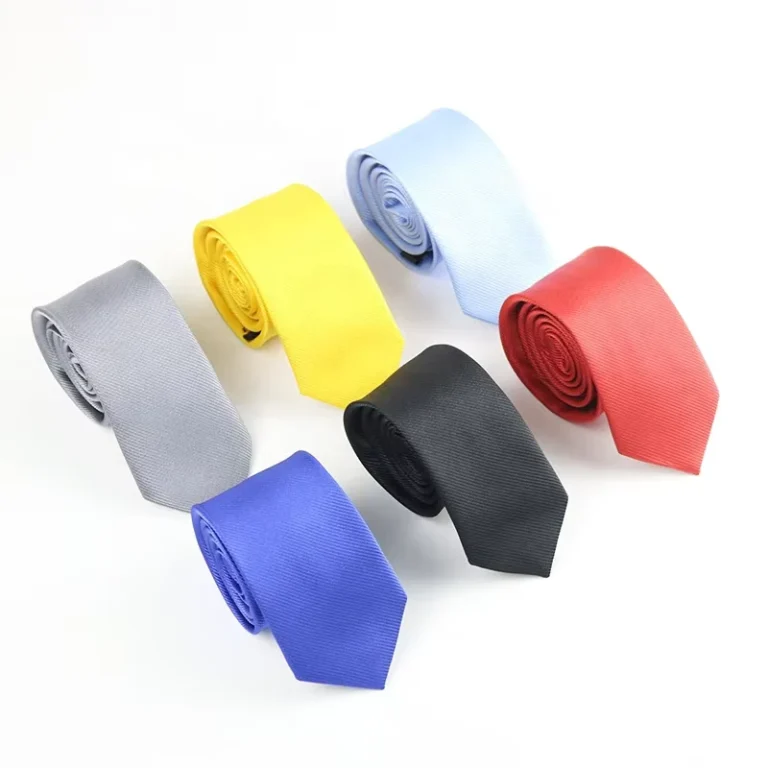 Cost-Price-Crazy-Selling-6cm-Golden-Solid-Slim-Black-Tie-Polyester-White-Necktie-Weeding