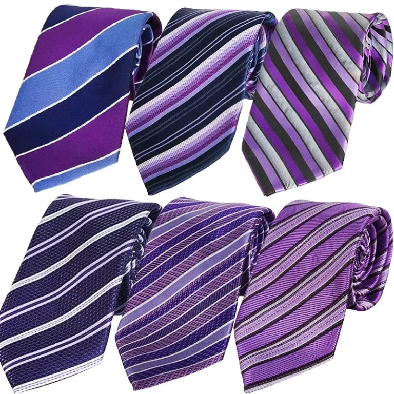 Cost-effective-purple-Striped-Pattern-Woven-Ties-OEM-ODM-100-Polyester-Necktie-for-Fashion-Men
