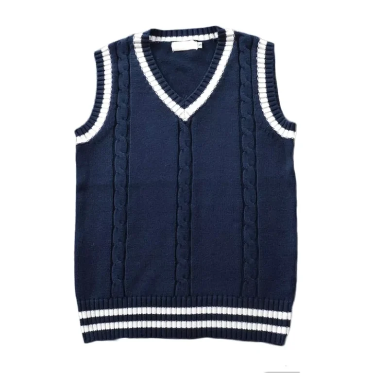 Cotton-Blend-Longline-Knit-Vest-with-Contrast-Trim-OEM-Custom-Fit-and-School-Uniform-Approved
