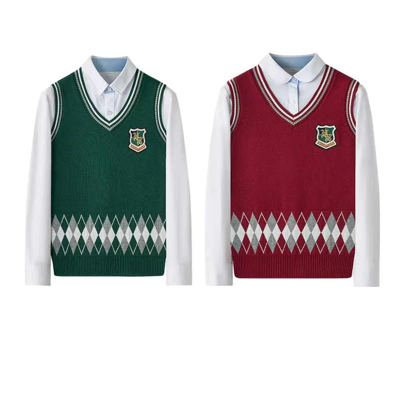 Cotton-V-Neck-Pull-Over-Knitted-Students-Vest-School-Uniform-Sweater-for-Boys-and-Girls-Age-Group-Children