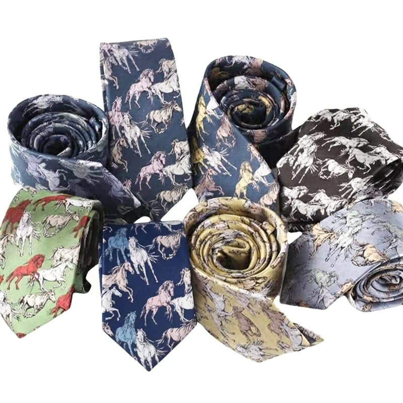 Creative-Fashion-Origami-Animal-Pattern-Necktie-Polyester-Geometric-Printed-Bird-Tie