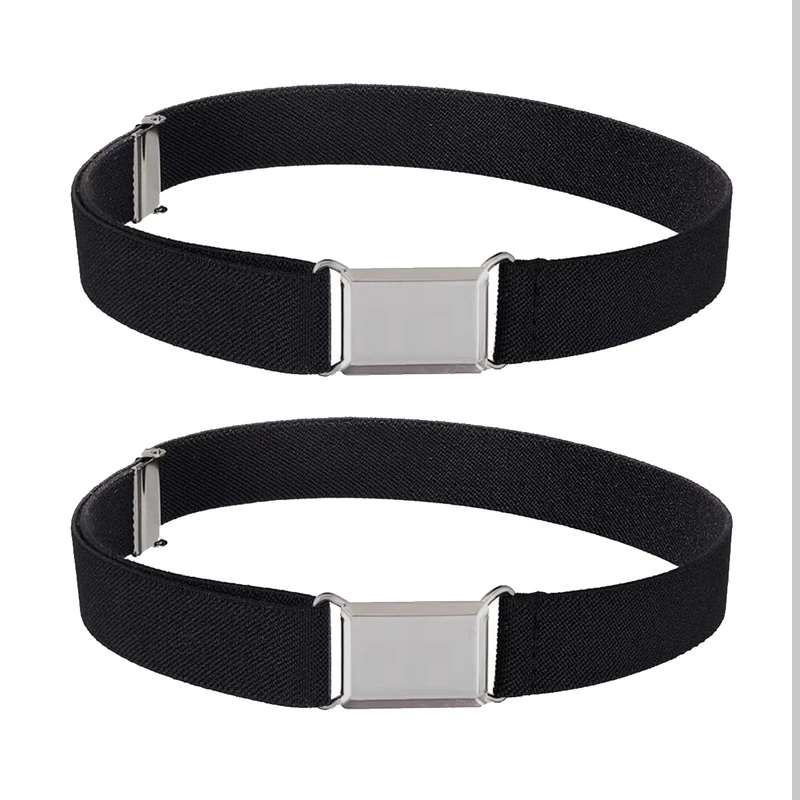 Cross-Border-Source-Kids-Adjustable-Solid-Color-Elastic-Pants-Belt-Boys-and-Girls-Canvas-Belt-with-Iron-Buckle-in-Stock