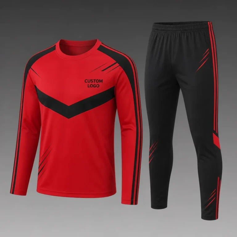 Custom-100-Polyester-Half-Zip-Soccer-Training-Tracksuit-Kits-Quick-Dry-Long-Sleeve-Regular-Fit-Sports-Set-Pockets-Team-Wear