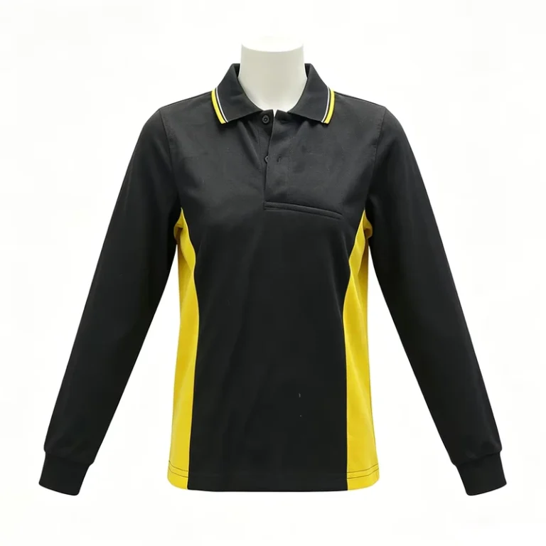 Custom-Adults-Youth-Shorts-Sleeve-Long-Sleeve-Solid-Color-Dyed-Collar-Strip-Polo-Shirt-with-Different-Color-Matching-on-Body