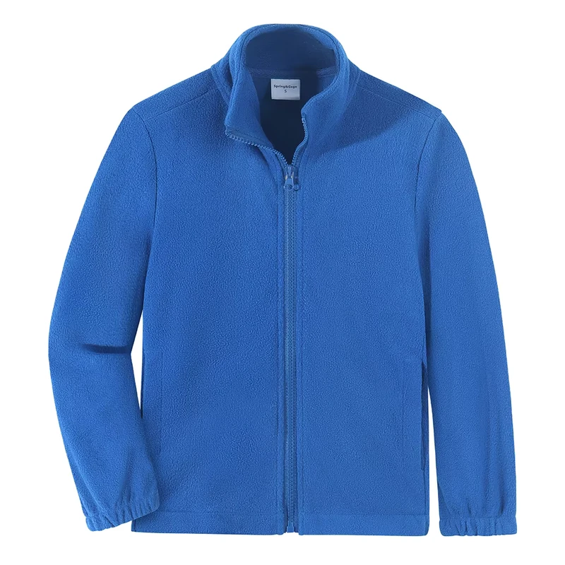 Custom-Boys-and-Toddlers-Full-Zip-Polar-Fleece-Mock-Jacket-Warm-Comfort-School-Uniform-Kids-Lightweight-Fleece-Jacket
