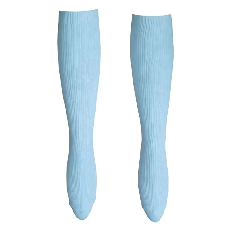 Custom-Breathable-Knitted-Cotton-Uniform-Solid-White-Spring-Daily-Knee-High-School-Ribbed-Tube-Socks-for-Girls