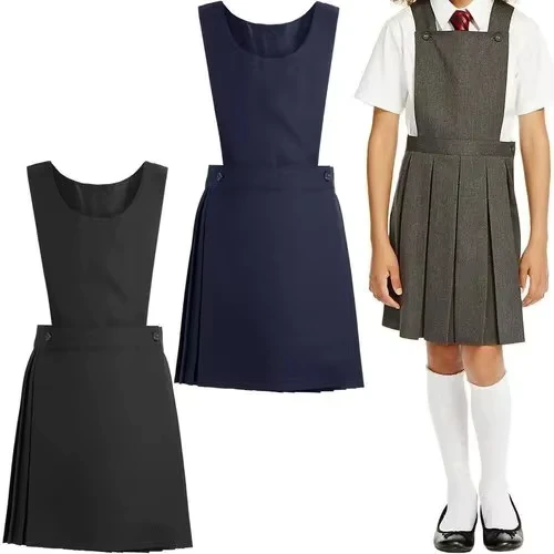 Custom-British-School-Uniforms-Primary-Pinafore-School-Dress-Tunic-Pleated-Girls-Permanent-Pleats-School-Pinafore