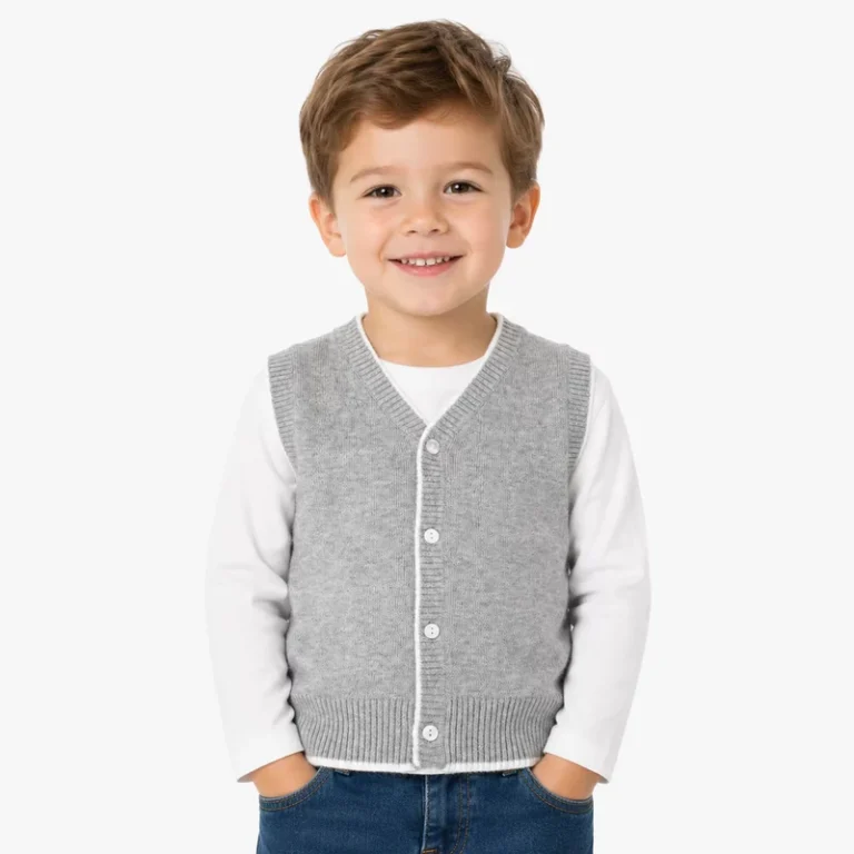 Custom-British-Stylish-Baby-Boys-v-Neck-Grey-Color-School-Uniform-Sweater-Vest