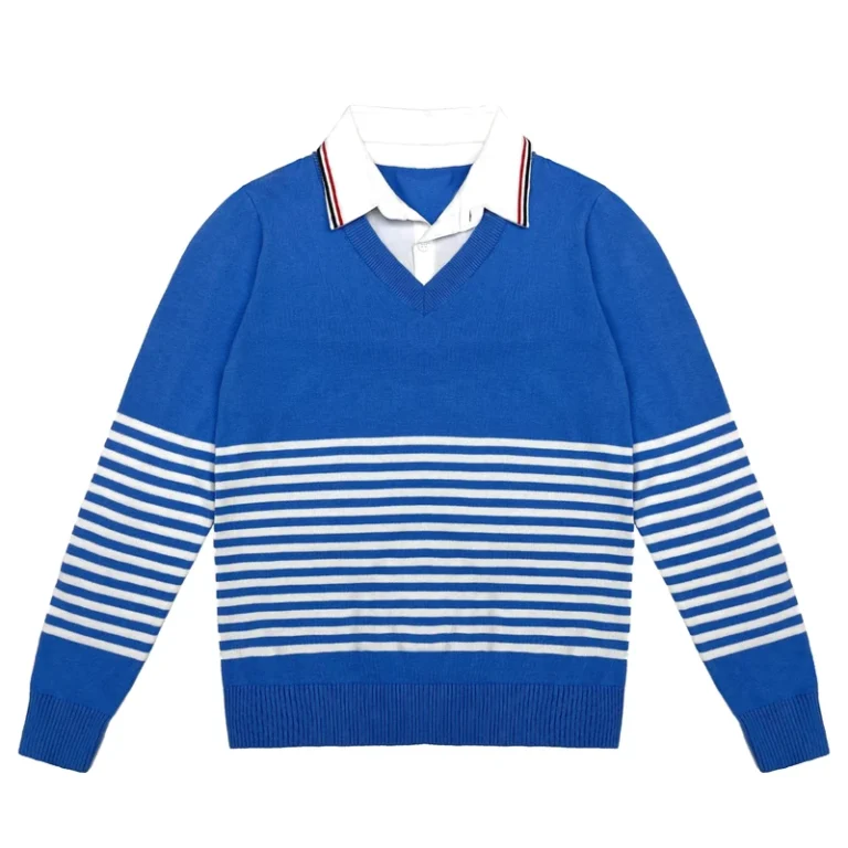 Custom-Children-School-Uniform-Design-Long-Sleeve-Knit-Polo-Neck-Pullover-Latest-Design-Stripe-School-Uniform-Sweaters