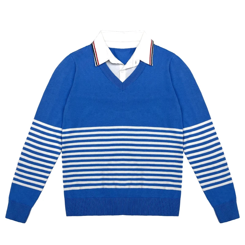 Custom-Children-School-Uniform-Design-Long-Sleeve-Knit-Polo-Neck-Pullover-Latest-Design-Stripe-School-Uniform-Sweaters